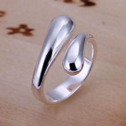 925 Sterling Silver Open Finger Rings For Women Fashion Multilayers Lines Geometric Charm Rings Handmade Exquisite Party Jewelry