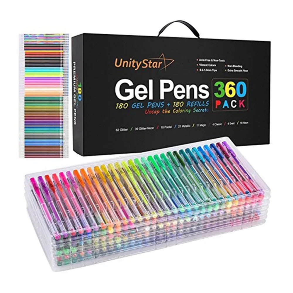 Office School 24colors Refills Markers Watercolor Gel Pen Replace Supplies Office Stationery Garden Outline Pen Replace 5ml