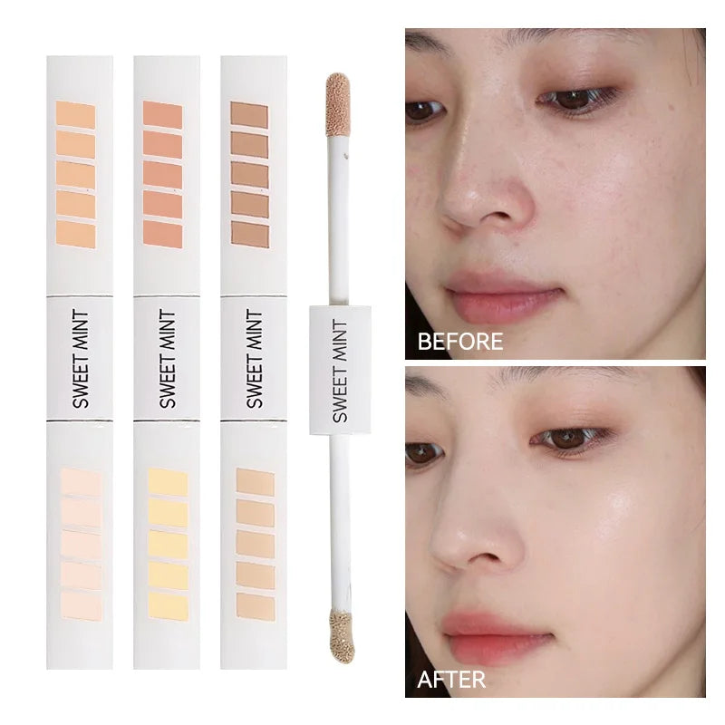 Double-head concealer, brightens and contours the face, naturally covers and creates a three-dimensional makeup look