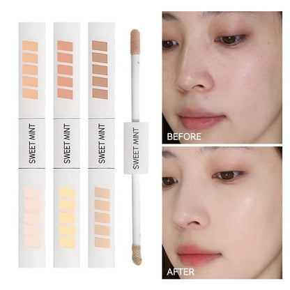 Double-head concealer, brightens and contours the face, naturally covers and creates a three-dimensional makeup look