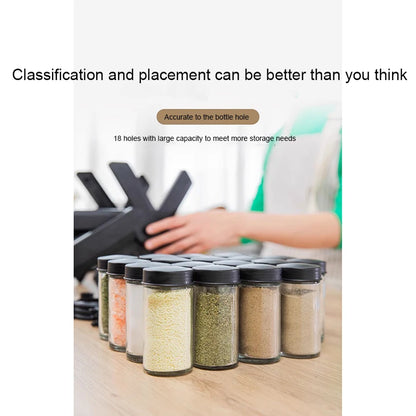 Seasoning Bottle Seasoning Containers Sealed Jar Multifunctional Spice Jar  Wheel Plastic Bottle Seasoning Storage Rack Set