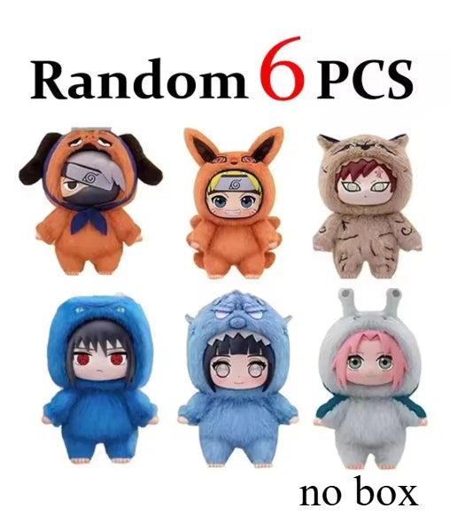 HOT!!Shippuden Beast Party Series Cute Plush Doll Toy Cartoon Backpack Pendant Anime Peripheral Gift Box Naruto Blind Box Gift