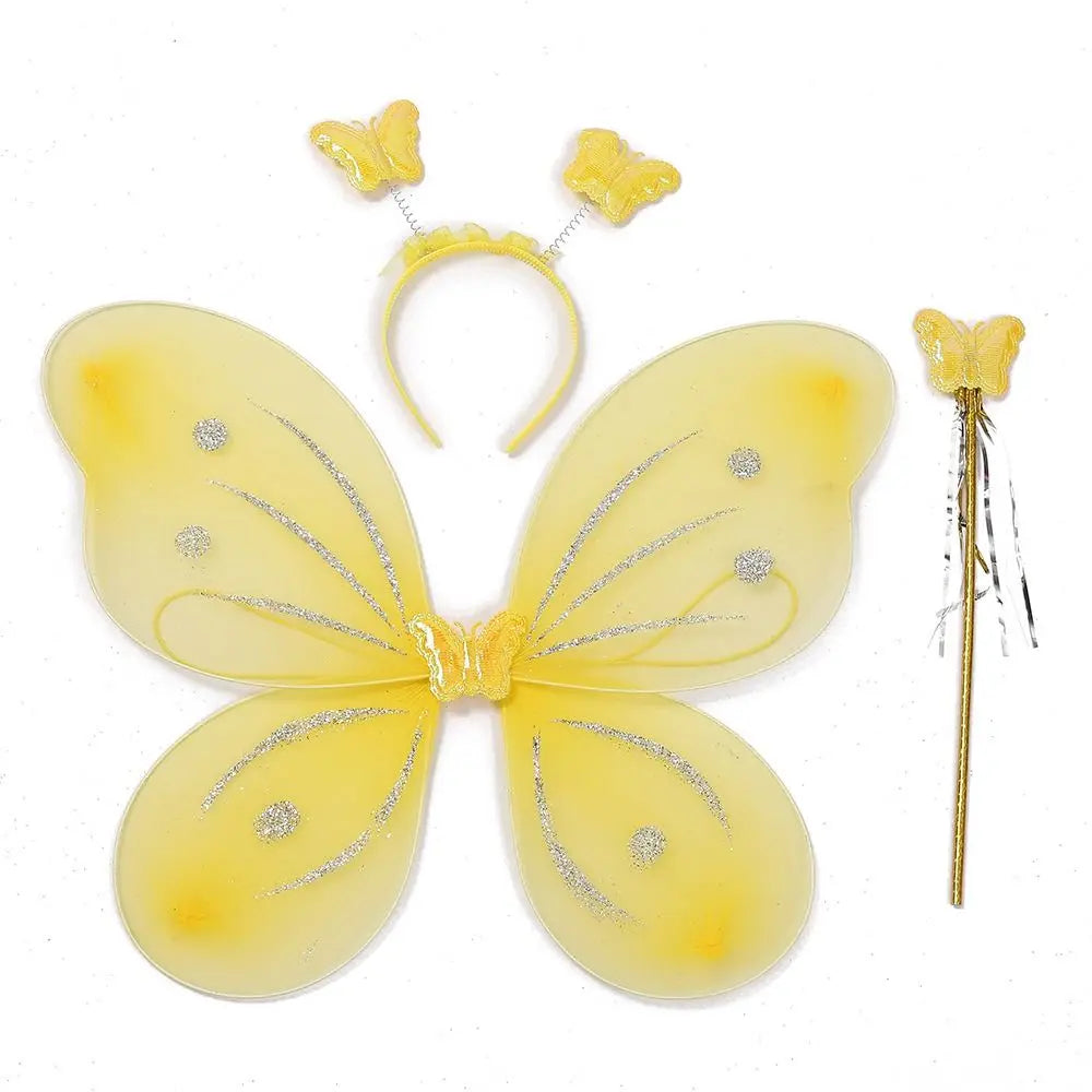 Luminous Wings Flashing Butterfly Skirt Lights Suit LED Children Costume Props Girls Skirts Angel 2-8year Easter Valentines Day