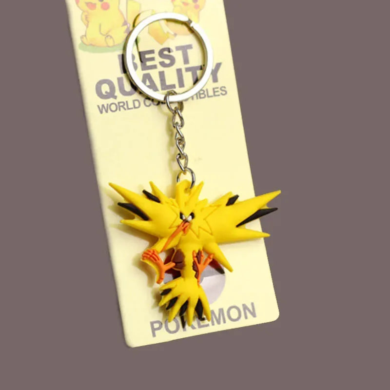 Pokemon Keychain Pikachu Anime Action Figure Toy Kawaii Cartoon Fashion Charmander Psyduck Doll Keyring Car Bag Pendant Kid Gift