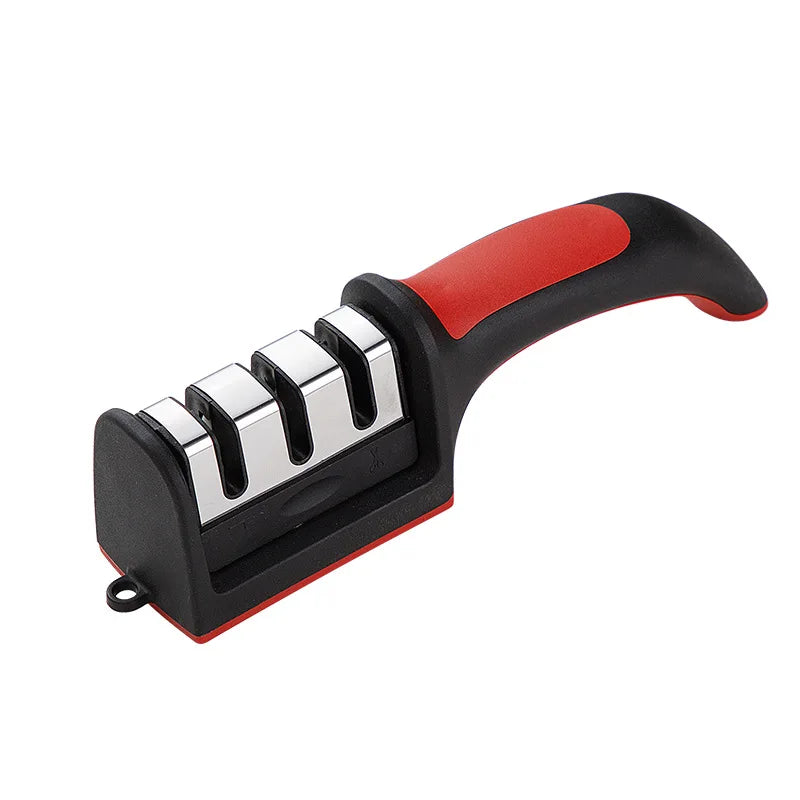 3/4 Segment Knife Sharpener Kitchen Multifunctional Handheld Fast Sharpening Stone Three-stage Cutting Knife Kitchen Supplies