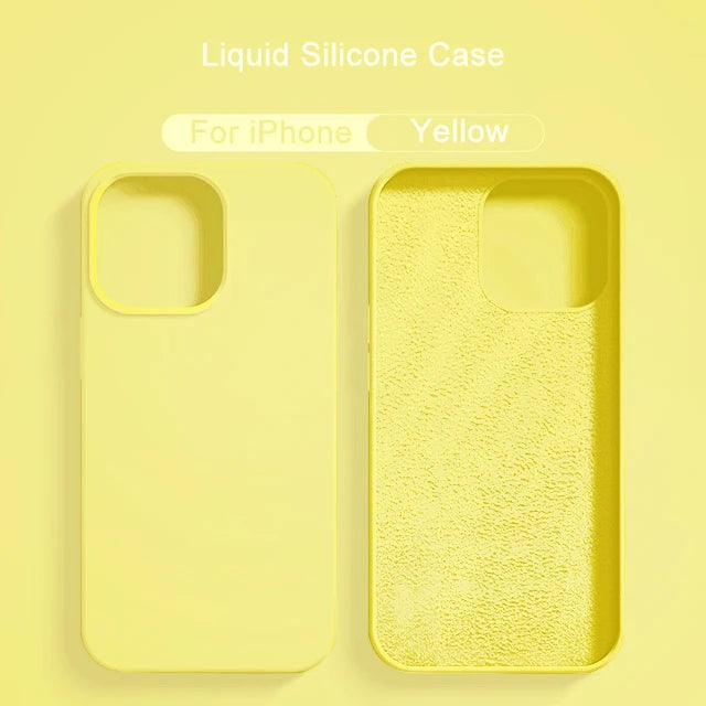 2024 NEW Liquid Silicone Case For iPhone 14 12 11 13 15 Pro Max Mini Luxury Shockproof Cover X XR XS 6 7 8 14 Plus SE Accessory