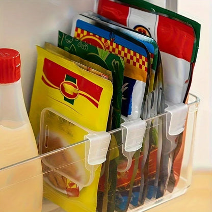 5 10 15 20PCS Sturdy Clear Refrigerator Organizer Dividers Adjustable Fridge Storage Kitchen Cabinets Space Saving Compartments