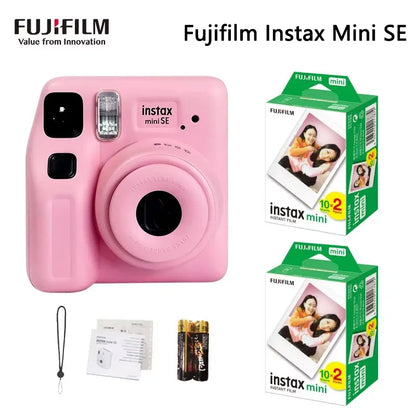 Classic Fujifilm Instax Mini SE Camera Auto-focusing Wrist Strap Birthday Christmas For Girl Mini White Edge Photo Paper select