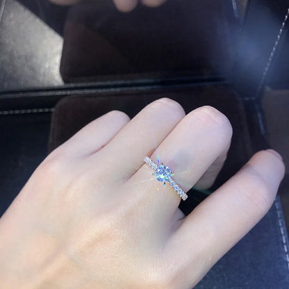 Oval Shaped S925 Silver Plated Engagement Ring for Women Pink Cubic Zirconia Wedding Fake Ring Fashion Jewelry Accessory