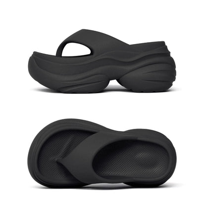Women's Clip Toe Platform Flip Flops Summer Lightweight Soft Sole EVA Slippers for Women Thick Sole Non Slip Beach Shoes Slides