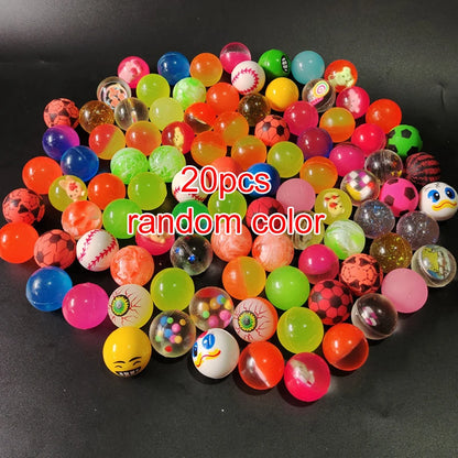 10~100pcs 25mm Bouncing Balls Rubber Elastic Ball Mixed Style Indoor and Outdoor Children Toy Balls Float Ball Birthday Gift TMZ