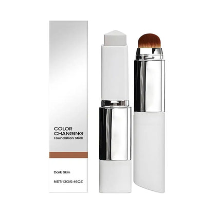 2-in-1 Color-changing Foundation Stick Changing Foundation Stick Brightens Concealer Stick Makeup Brightening Makeup Tool