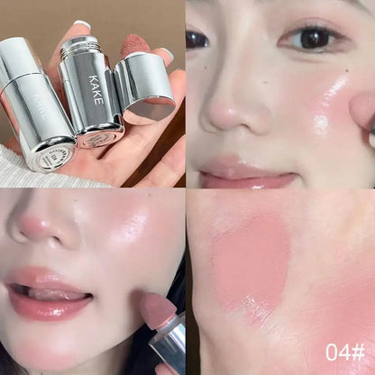 Liquid Powder Blusher 2 In 1 Liquid Powder Blusher Cheek Lip Natural With Sponge Tip Suitable  Low Matte Color Saturation Blushe