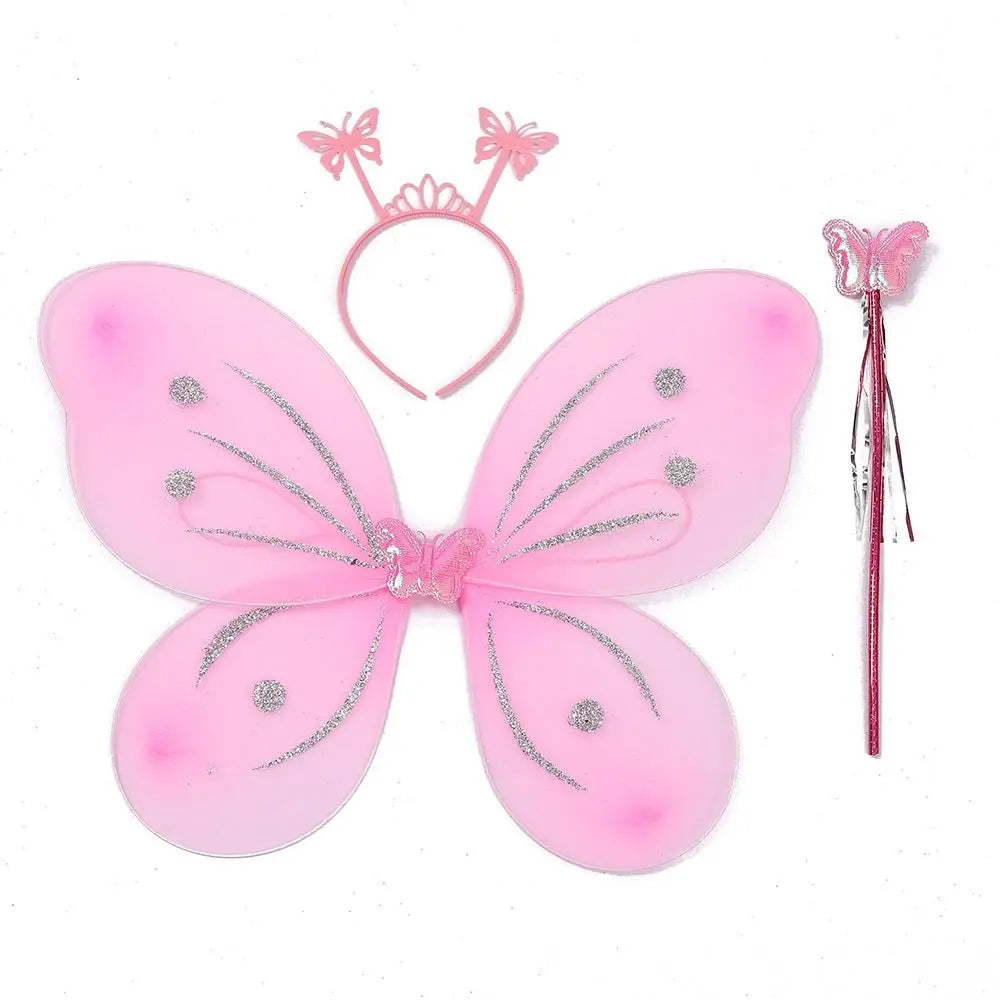 Luminous Wings Flashing Butterfly Skirt Lights Suit LED Children Costume Props Girls Skirts Angel 2-8year Easter Valentines Day