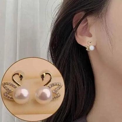 925 Silver Needle Korean Fashion Crystal Flower Earrings For Women Jewelry 2026 Trending  Women's French Pearl Earrings z40