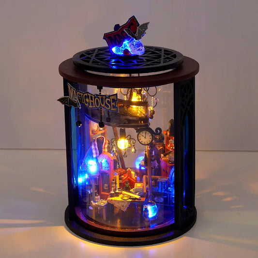 Diy Ball doll house Miniature house kit Case Dream Bottle Series Assembly Model Handmade Toys Creative Birthday Gift Dollhouse