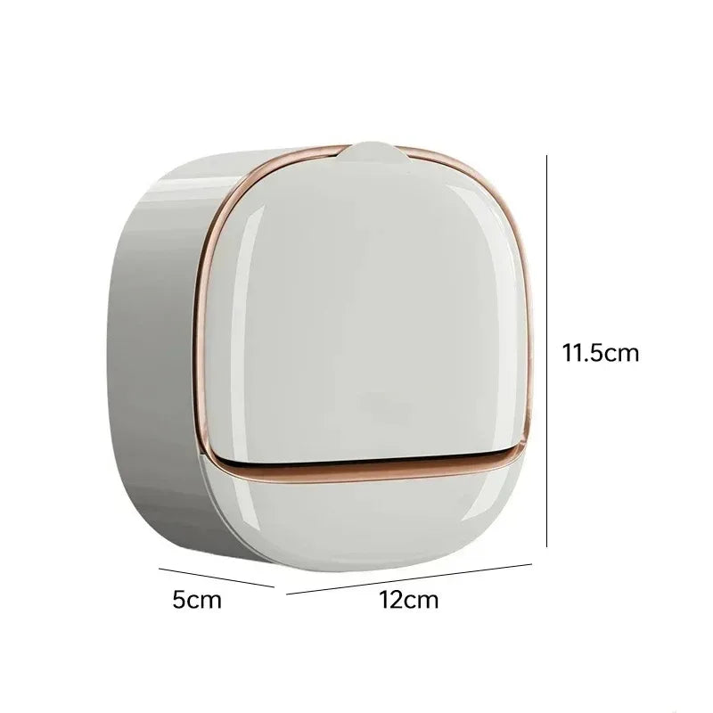 Wall Mount Soap Box No Drill Bathroom Drainage Container with Tray for Kitchen Sink Easy Clean Soap Holder Storage Organizer