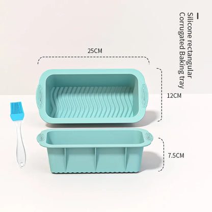 Baking Pans Set Silicone Bakeware Molds for Baking,Bread Donut Pan Cake Kitchen Fluted Tube Pan Cupcake Moulds with free Brush