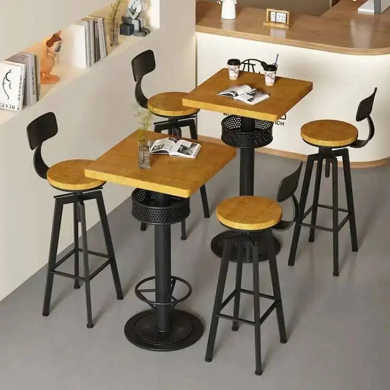 Restaurant Kitchen Bar Tables Side Eat Standing Party Vintage Dining Table Wooden Round Muebles De Cocina Furniture Zt50bt New