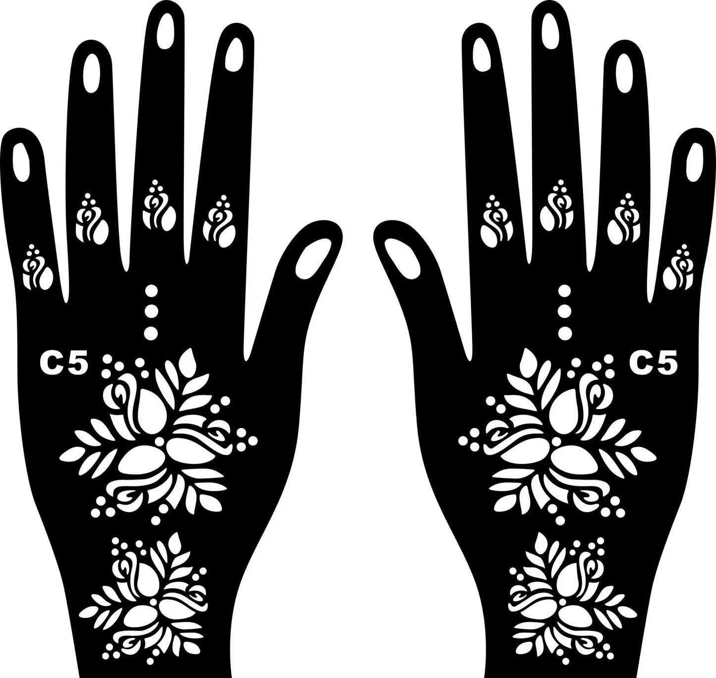 2025 New Professional Henna Stencil Temporary Hand Tattoo Body Art Sticker Template Wedding Tool Flower Tattoo Stencil