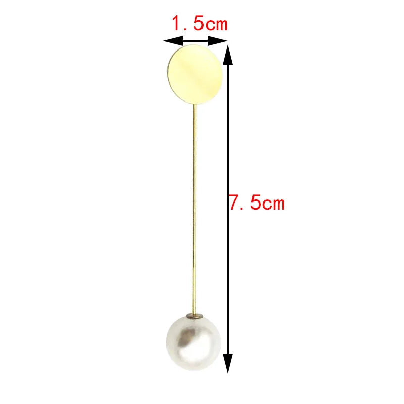20/100Pcs Silver Color Pearl Stainless Long Pin DIY Make Handmade Flower Brooch For Women Jewelry Accessories Findings Wholesale