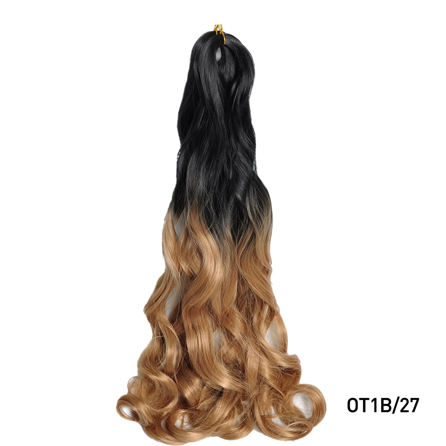 Loose Wave Spiral Curl Braids Synthetic Hair French Curls Braiding Hair Extensions High Temperature Ombre Pre Stretched Hair