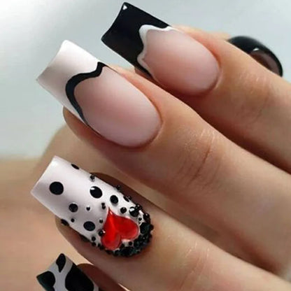 Wholesale Price Press On Nails Ballerina Medium Coffin False Nails French Tip Nails Manicure Stick On Nails Acrylic Fake Nails