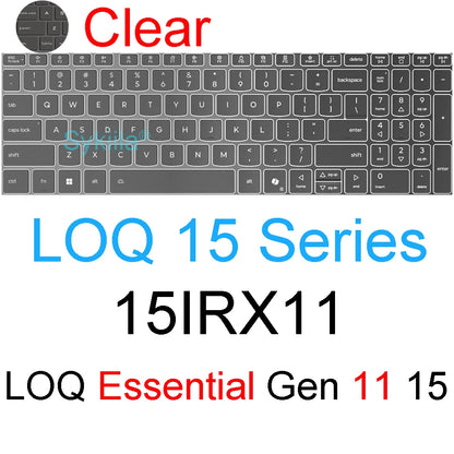 Keyboard Cover for Lenovo LOQ Gaming 15 16 17 15AHP10 15IRX10 17IRX10 15ARP9 15IAX9 15AHP9 11 Silicone Protector Skin Case 15.6
