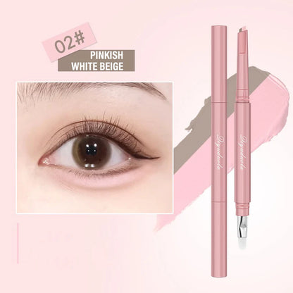 Dual-Tone Under-Eye Lying Silkworms Pencil Nude Pink Matte Highlighting Shadow Pencil Brightening Cream Aegyo Sal Makeup Pen