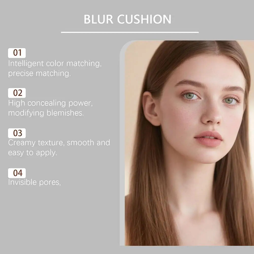 High-end Hydrating Mushroom Air Cushion BB Cream Waterproof Brightening Foundation with Concealer Korean Daily Makeup Base