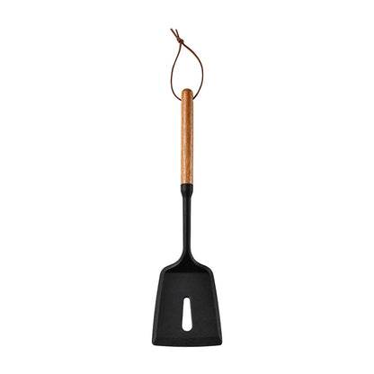 1/7Pcs Black Food Grade Silicone Kitchen Cookware Utensils Spatula Spoon Oil Brush Practical Cooking Tool Kitchenware Set