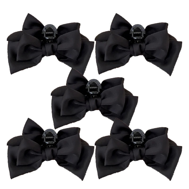 Fashion Women Bow Hairpin Korean Version Of Solid Color Butterfly Satin Hair Clips Girls Hair Accessories Headwear
