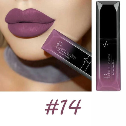 Matte Liquid Lipstick 17 Colors, Long Lasting Lip Gloss, Velvet Lip Cream, High Pigment, Non-Stick Cup, Sexy Finish
