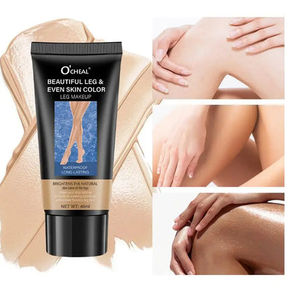 [MA]1Pc Waterproof Leg Makeup Lotion - Even Skin Tone Body Foundation For Tattoo Cover Up Lasting Body Tanning Solution