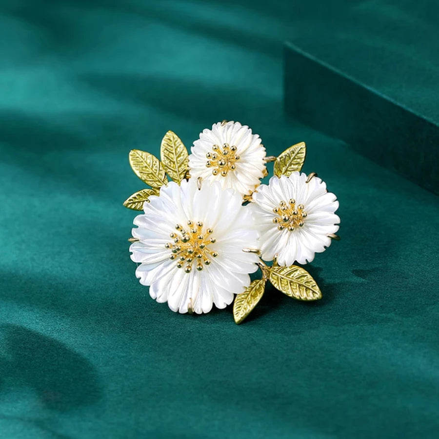 Luxury Rhinestones Flowers Imitation Pearl Brooches for Women Suit Coat Brooch Pins Corsage Elegant Jewelry Gift Accessories
