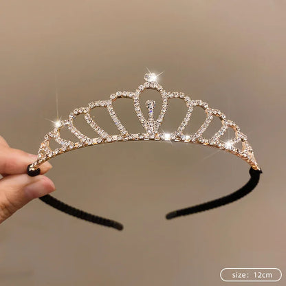 Silver Color Crystal Tiaras and Crowns Rhinestone Prom Diadem Crown Tiara for Women Bride Bridal Wedding Hair AccessoriesJewelry