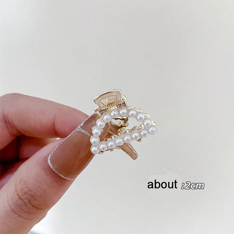 20 Styles Small Pearl Hair Claw Clip For Girls Bow Hairpin Flower Mickey Hairclip Women Mini Bangs Crab Clip barette Accessories