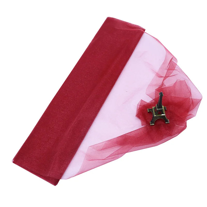 1PC 500cm*48cm gauze gauze wedding layout arch decoration garden party stairs chair back decoration organza