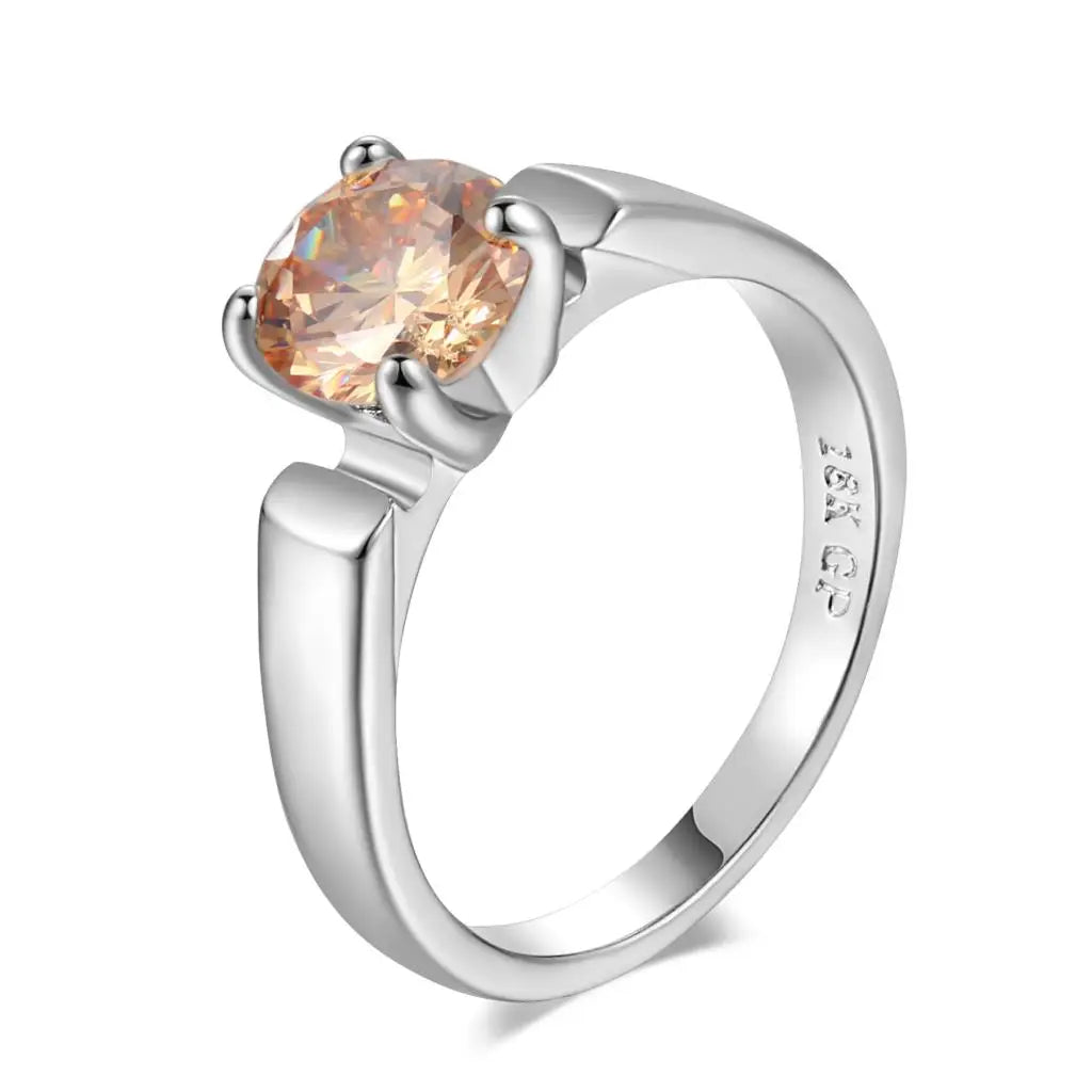 Wedding Engagement Ring For Women 4 Claws Multicolor Optional AAA+Cubic Zirconia Fashion Jewelry Gift For Lover R053 R813
