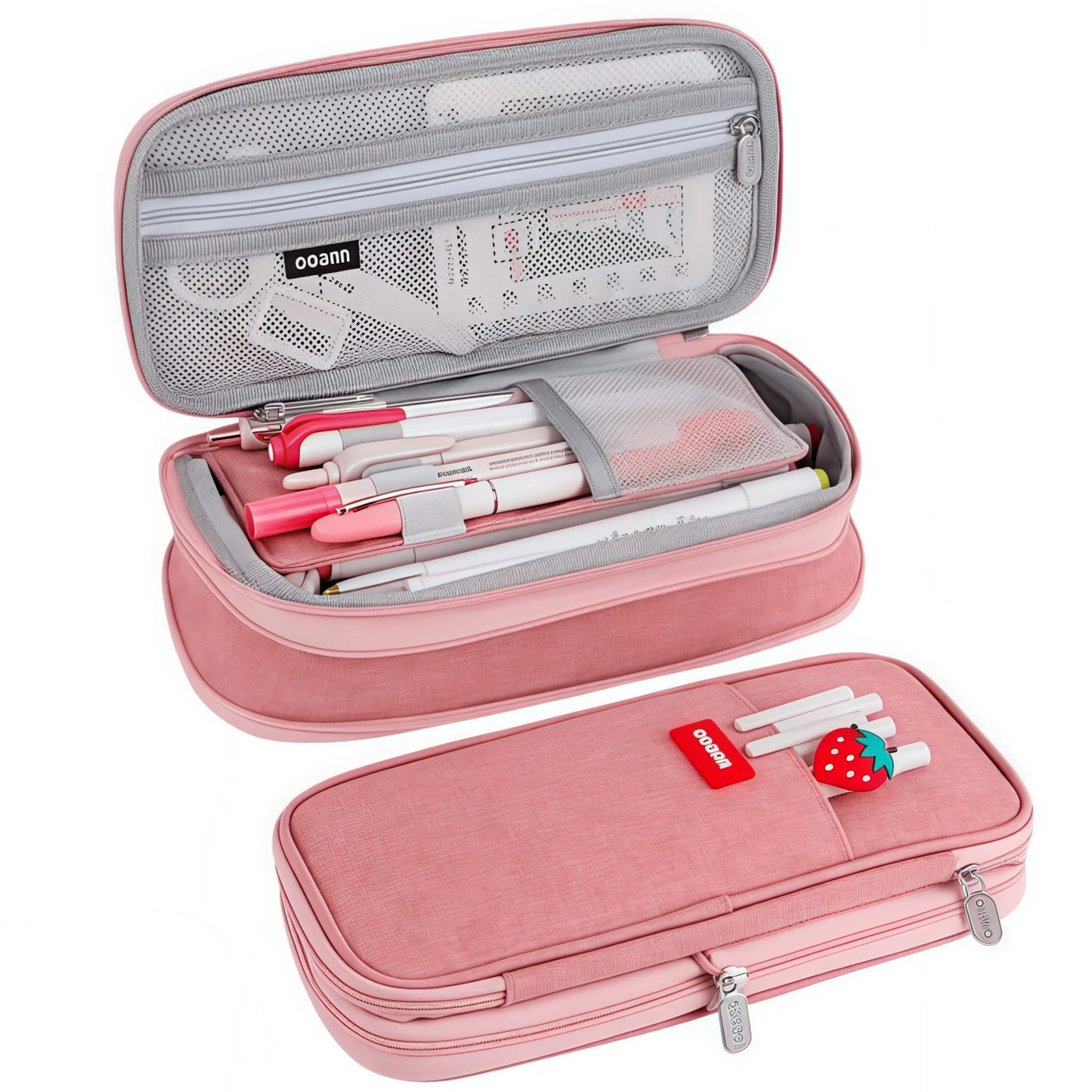 Multi-functional double-layer canvas pencil case, large-capacity portable waterproof stationery box, perfect school supplies