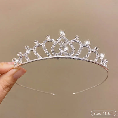 Silver Color Crystal Tiaras and Crowns Rhinestone Prom Diadem Crown Tiara for Women Bride Bridal Wedding Hair AccessoriesJewelry