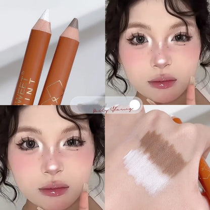 Double Head Contouring Shading Pen Face Brighten Three-dimensional Highlight Stick Brightening Skin Shadow Concealer Pencil