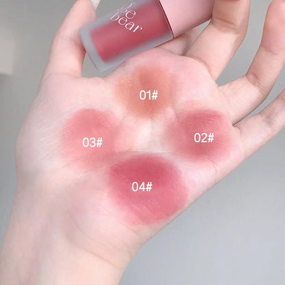 Gege Bear Smooth Multi-purpose Cream Expansion Color Blush Not Easy to Fade Nude Matte Velvet Lip Glaze