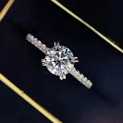 Classic Claws Design Round Zirconia Women Wedding Engagement Oval Rings Available Low-key Bridal Jewelry New Wholesale