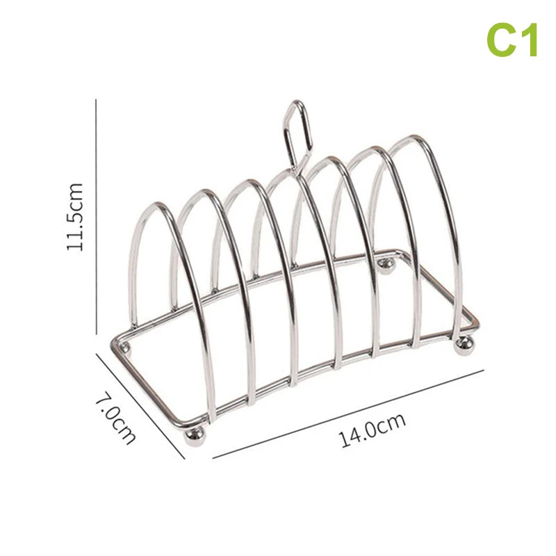 1Pcs Stainless Steel Cooking Rack Versatile Use as Toast Stand Bread Rack Baking Grid Pizza Plate Grill Pot Air Fryer Accessory