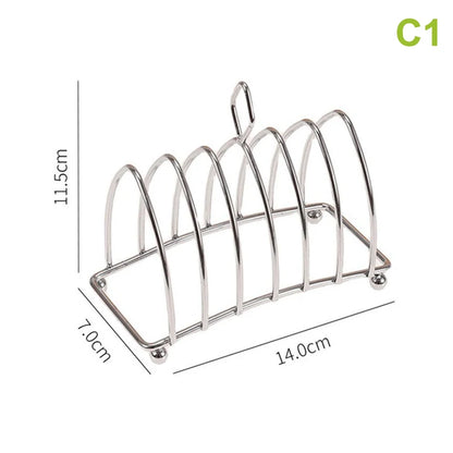 1Pcs Stainless Steel Cooking Rack Versatile Use as Toast Stand Bread Rack Baking Grid Pizza Plate Grill Pot Air Fryer Accessory