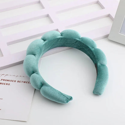 Retro Puffy Hair Band Sponge Headbands for Women Velvet Cloth Padded Girls Makeup Hairband Beauty Fashion Hairband Accessories