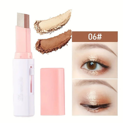 2 in 1 Pearly Highlighter Eyeshadow Stick Glitter Eyeshadow Eyeliner Stick Eyes Makeup Cosmetics Make Up Waterproof Long Lasting