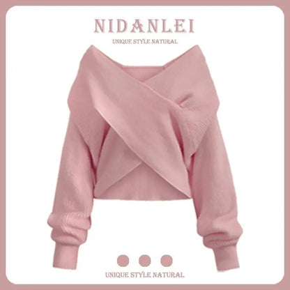 Women's 2025 Autumn/Winter New Fashion In Matching Set Korean Elegant Knitted Sweater+Undershirt+Casual Skirt Pants 3-Piece Suit