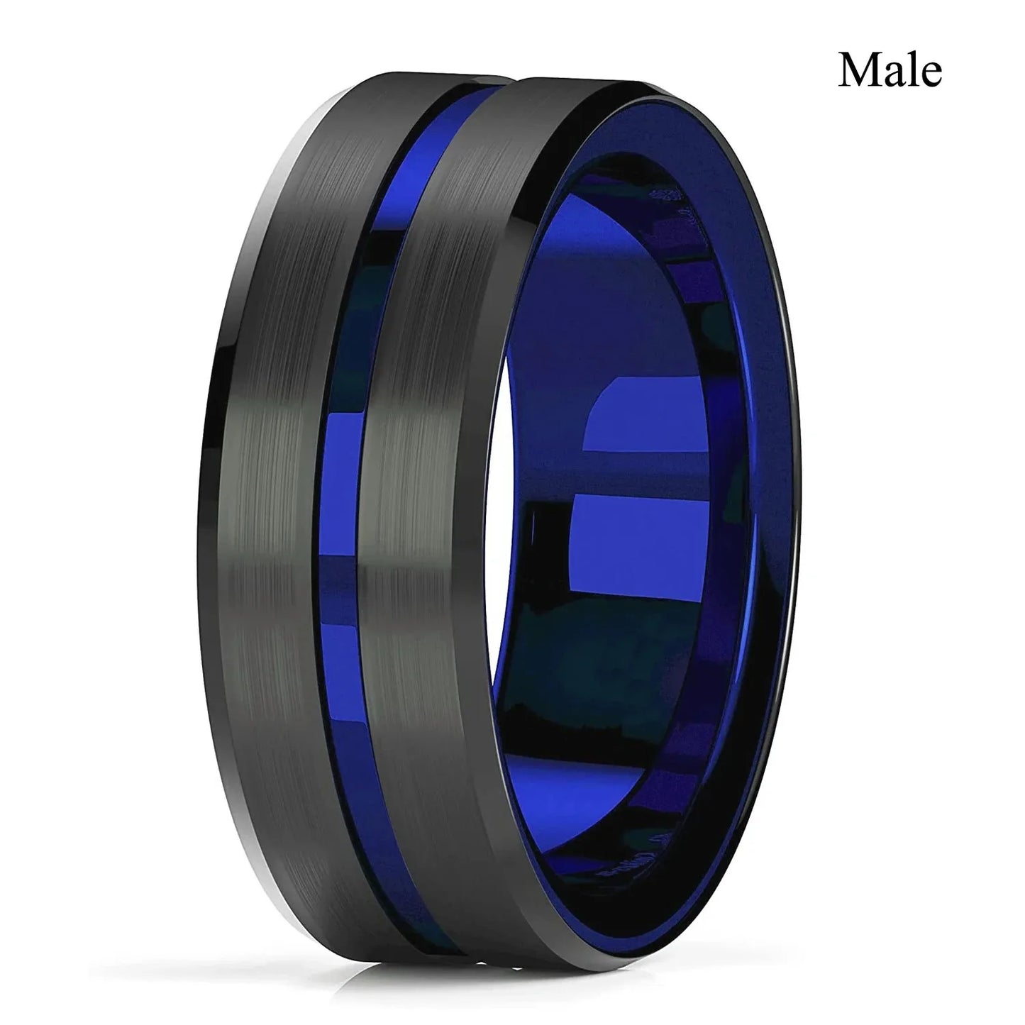 Fashion Couple Rings Romantic Women Rhinestones CZ Rings Set Trendy Men Stainless Steel Zircon Stone Rings Wedding Band Jewelry